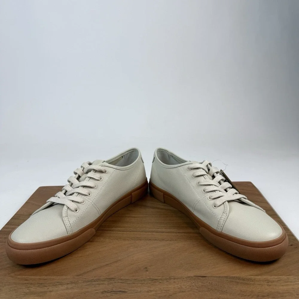 New‎ Womens Frye Gia Ivory Gum Sole Leather Sneakers Shoes Size 9 M